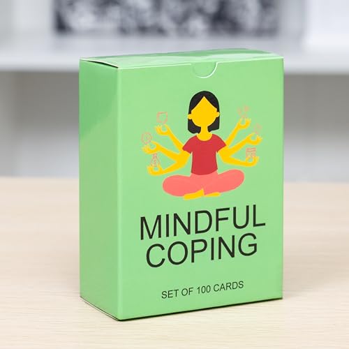 100 Mindful Coping Activity Cards – Self-Care & Stress Management Prompts for All Ages | Portable Travel Deck for Mental Wellness, Focus & Stress Relief - style: Coping Activity Cards