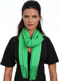 Ocomfly 100% Pashmina Scarf for Women - Premium Womens Scarves - Gift Boxed - Shawls or Wraps - Ultra Soft and Warm - color: Kelly Green