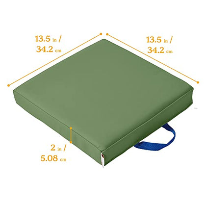 ECR4Kids SoftZone Floor Cushions, Square, Flexible Seating, Hunter Green, 6-Piece - color: Hunter Green
