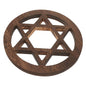 Homoyoyo Hand Carved Wooden Altar Tiles - Rustic Round for Astrology - 20x20cm Decor