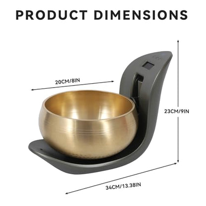 Automatic Tibetan Singing Bowl – Hands-Free Sound Healing Meditation Bowl, Auto-Striking Resonant Tibetan Sound Bowl for Yoga, Mindfulness, Energy Healing, Deep Relaxation & Sleep