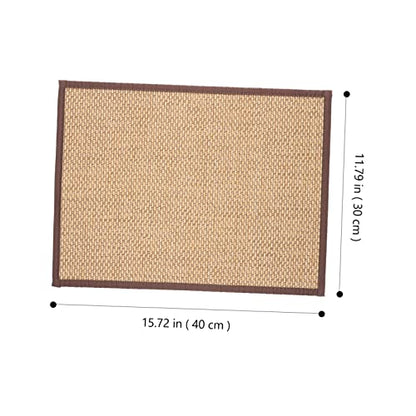 Zerodeko Japanese Zabuton Bamboo Woven Floor Cushion Meditation Pad 30x40cm Home Decorative Seating Mat