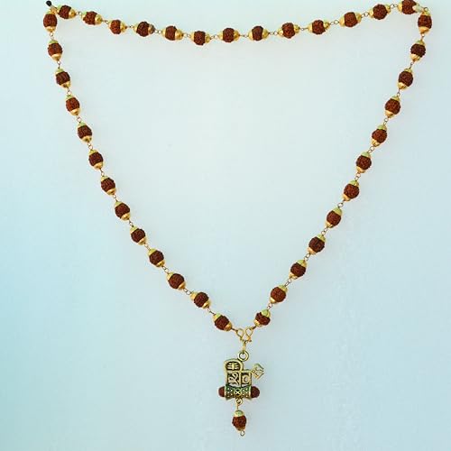 Rudraksha Mala shiv ji Mahakal Locket Rudraksha Mala Mahakal Locket Rudraksha Mala Shiva Rudraksha Mala Mahakal locket with chain - style: design 8