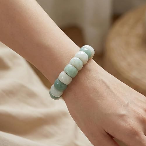 Roe Dolph Bodhi Bead Fidget Anxiety Bracelet for Women Men Chunky Stretch Beaded Mindful Jewelry Daily Reminder Gift for Mom Wife Friend - color: B1:green