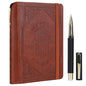 TIEFOSSI Lined Journal Notebook for Women Men, Leather Journal with Pen, A5 Evil Eye Hardcover Notebook for Work, Journaling, Travel & School, 100 GSM Thick Paper, 320 Numbered Pages, 6.2 x 8.3 in - color: Brown