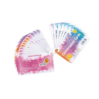 Really Good Stuff Social-Emotional Learning Conversation Cards for The Classroom or Home-Help Kids Discuss Emotions with Strategies & Activities - style: Social Emotional Cards