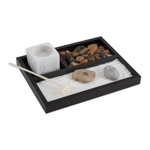 Zingz & Thingz Home Decorative Wooden Zen Garden Kit, Tabletop, 7x6.25x2.25 - color: Tabletop, size: 7x6.25x2.25"