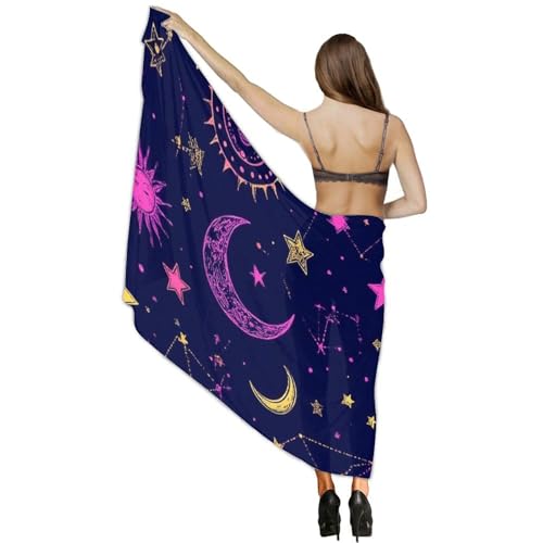 Fashion Travel Swimwear Bikini Wrap All Seasons Chiffon Scarf Beach Yarn Shawl - color: Color976