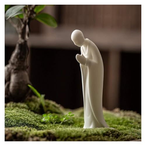 Table Centerpieces for Dining Room Porcelain Zen Buddha Statues Creative Monk Figurine Ceramics Crafts Decorative Ornament Home Decoration Accessories Desk Decor(Stading) - color: Stading