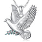 Hummingbird/Phoenix/Owl/Dove/Flamingo/Raven/Blue Jay/Cardinal/Peacock/Eagle/Parrot/Robin Necklace for Women 925 Sterling Silver Bird Pendant Necklace Animal Jewelry Gift for Mother Wife - style: Dove Necklace