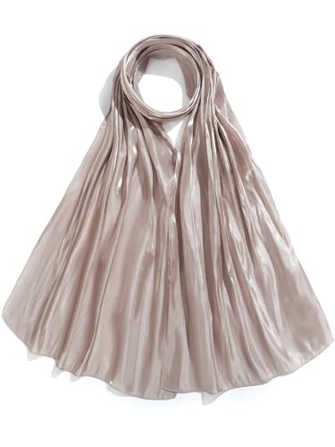 Geyoga Women's Scarf Shawls and Wraps for Evening Dress Fashion Scarf for Wedding Bridesmaid Ramadan Gifts - color: Khaki