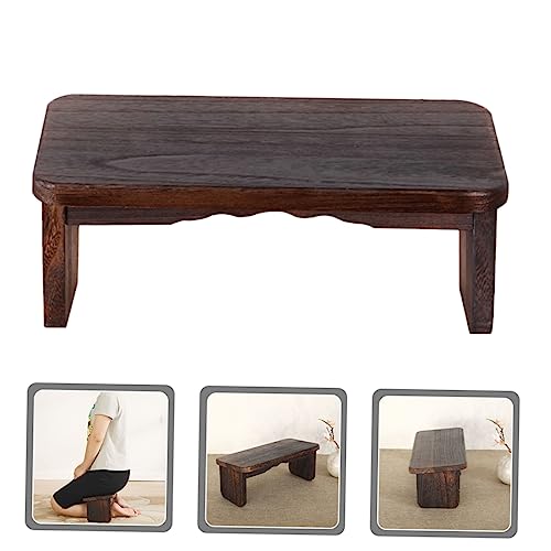 Happyyami Folding Meditation Stool Portable Wooden Kneeling Bench for Comfortable Meditation Prayer Lightweight Design Natural Texture for Home Outdoor Use