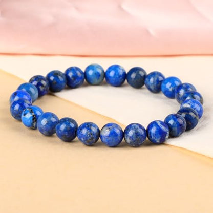 LPBeads Handmade Natural Gemstone Stretch Elastic Bracelet Healing Crystal Round Stone Beads Jewelry Gifts for Women Men