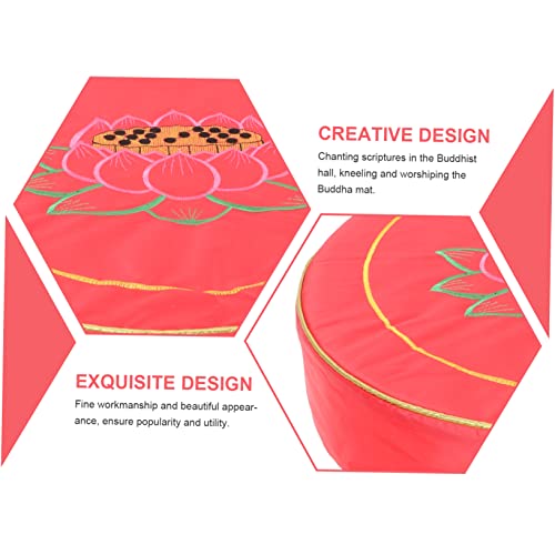 ABOOFAN Meditation Cushion Set Round Prayer Mat for Meditation Handmade Floor Pillow for Adults for Zen Practice and Yoga