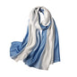 WINCESS.YU Women Gradient Scarf Long Shawls and Wraps Fashion Plain Pashmina Formal Scarf - color: Blue and White