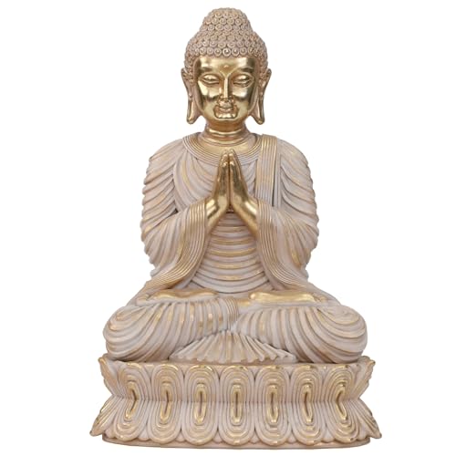 Suoedd Buddha Statue for Home Decor Gold for Spiritual 17.7"-Buddha Decor for Living Room-Gig Buddha Statues for Zen Decor–Indoor Buddha Gift for Shrine,Meditation or Relaxation - color: 81391 Gold Buddha