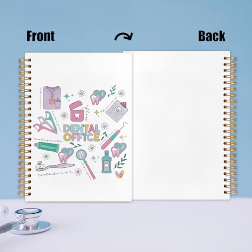 WUCHJ Dentist Gifts Notebook, Dental Hygienist Assistant Gifts Journal, Dental Doodle Spiral Notebook Journal for Note Taking, Dentist Office Supplies, 5.5x8.3 Inch - color: dentisit