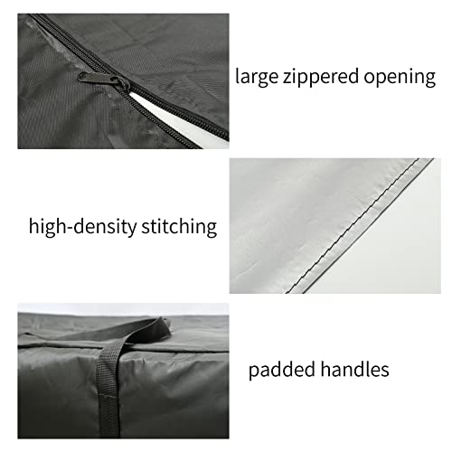 Outdoor Cushion Storage Bag 2 PCS, 68" Outdoor Pillow Storage with 2 Handles, Extra Large Opening Waterproof Zippered Patio Cushion Storage Bag XL - size: 68Lx30Wx20H