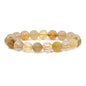 Justinstones Gemstone Crystals Chakra Beads Bracelet Crystal Healing 10mm Round Stretchable Bracelet for Her Gift - color: Gold Rutilated Quartz
