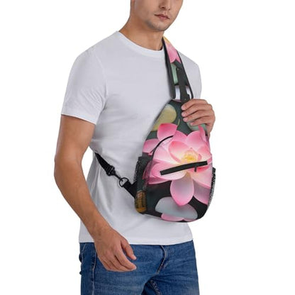 Yoga Spa Meditation Spiritual Sling Bag For Men Crossbody Backpack,Women Shoulder Bag For Travel Sport