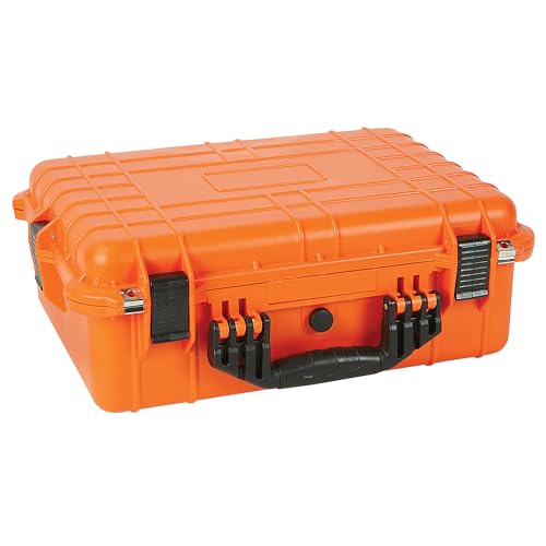 Strongway 20in. Plastic Waterproof Storage Case With Foam, Ammo Box, Fit Use of Drones, Camera, Equipments, Pistols,(Orange) - color: Orange