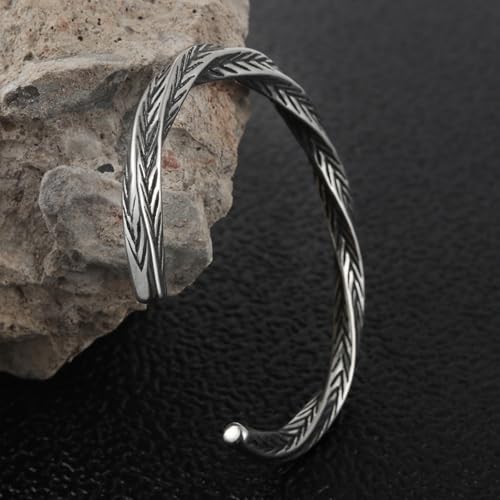 Handmade 925 Sterling Silver Bangle Bracelet Simple Silver/Gold Adjustable Cuff Bangles Durable Stainless Steel bracelet for Men &Women Daily Jewelry Gift for Anniversary Birthday Gift - color: Bangle-22