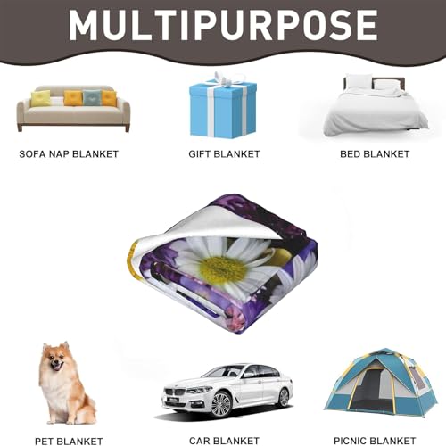 Serene Lotus Blanket, Soft Warm Cozy Beautiful Flowers Pond Throw Blanket Gifts for Adults Kids Women, Lightweight Fuzzy Comfy Flannel Blankets for Couch, Travel, Bed, House Decor 60×50 Inch