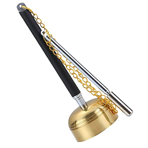 Temple Supplies Meditation Bell Meditation Cushion Brass Call Bell Dinner Bell Desk Topper Classroom Bell Handbell Instrument Handheld Bell The Bell Metal Nurse Desktop(1pcs) - color: 1pcs