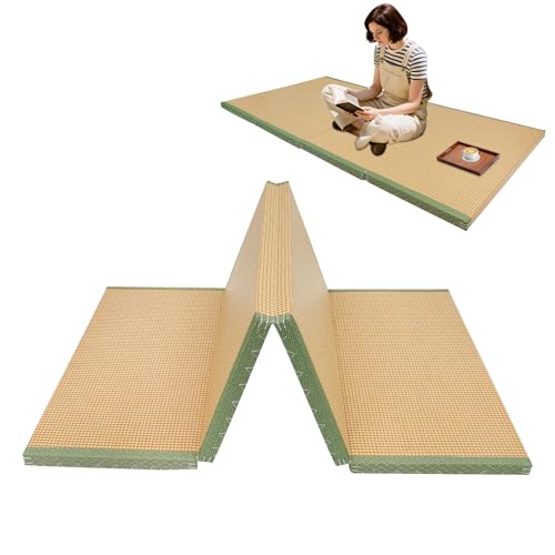 Coconut Fiber Floor Mat, 78"x39" Foldable Tatami Mattress, Breathable Meditation Mat, Eco-Friendly, Supportive Yoga/Bed Mat for Home, Meditation, Tea Room - color: Green
