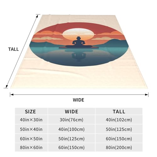 Minimalistic Mindfulness Blanket Anti Pilling Throw Yoga Fleece Flannel Lightweight Cozy Bedspread Living Room Women Adults and Kids Bed Sofa 60"X50" - color: Minimalistic Mindfulness
