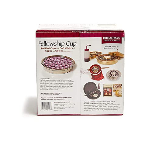 Broadman Church Supplies Pre-filled Communion Fellowship Cup, Juice and Wafer Set, 250 Count - size: 250 Count (Pack of 1)