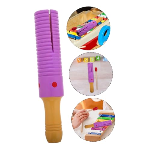 Abaodam Montessori Wooden Music Educational Percussion Blocks with Rhythm Sticks Guiro Instrument for Preschool Musical Training Engaging Early Education Resource