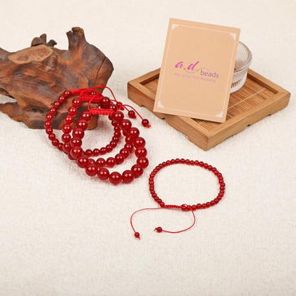 AD Beads Handcrafted Beaded Macrame Bracelet Stylish Customizable Jewelry for Men and Women Protection Healing Gemstone for Balance Wellness Positive