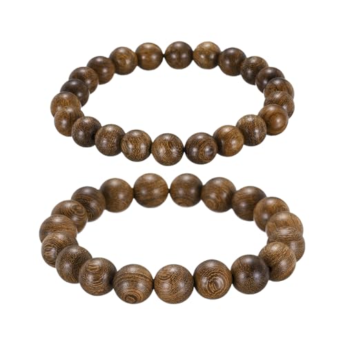 MECCANIXITY Pcs Prayer Beads Bracelet, Natural Wooden Bead Mala Bracelets Link Wrist for Men Women Beaded Stretch Crafts Bangle