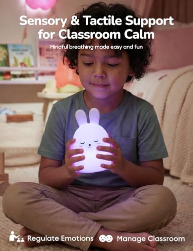 Breathing Pal 'Bonnie'- Mindfulness Breathing Light, Guided Visual Meditation Breathing Light, Anxiety Relief Items for Calm Down Corner/Meditation/Sleep for Adult&Kid - size: Bonnie (Bunny)
