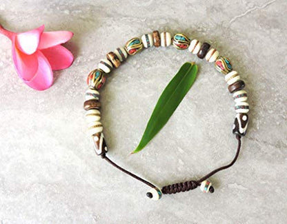 Handmade Tibetan Medicine Wrist Mala Bracelet – Buddhist Meditation Prayer Beads Healing Mala - style: Multi beads