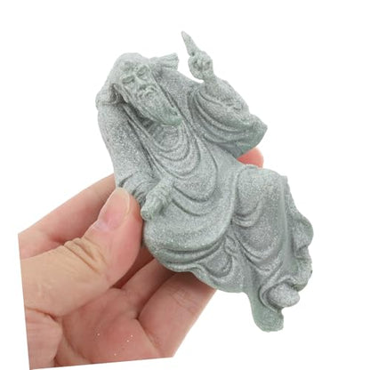 BESPORTBLE Zen Garden Buddha Figurine for Bonsai Decoration Serene Stone Sculpture for Desktop Aquarium Decor Peaceful Ornament Chinese Style