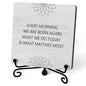 Buddha Life Quote Desk Decor, Funny Office Inspirational Gifts for Family Friends, Meditation Room Tabletop Decor, Zen Home Office Wooden Plaque Sign with Stand (J04) - style: Life Quote