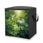 Green Tree Background Storage Bag Portable Closet Organizer Storage Bags Quilt Storage Bags with Zippered Breathable Storage Bag with Carry Handles for Blanket Pillow Bedding