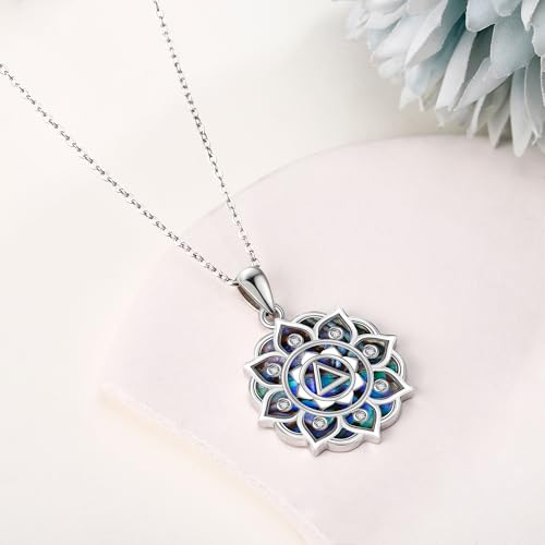 Sterling Silver S925 Om/AA Necklace Sobriety Gifts for Women Christmas Gift - style: AA