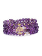 Top Plaza Amethyst Prayer Beads Bracelet Long Beaded Necklace Natural Gemstone 108 Mala Beads Tree Life Yoga Meditation Bracelet Necklace - color: Amethyst