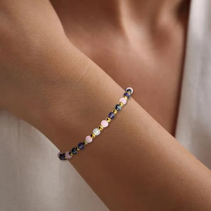 SmileBelle Protection Bracelets for Women, Pregnancy Gifts for Expecting Mom Sunflower Gifts for Women Black Tourmaline Bracelets as Healing Bracelet Sunflower Bracelet as Mother Day Gift - style: Empath Protection