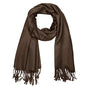 Falari Women's Soft Solid Color Pashmina Shawl Wrap Scarf, for Wedding, Bridesmaid Gifts, Evening Dress - color: Chocolate Brown