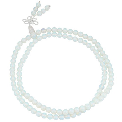 Nupuyai 6mm 108 Healing Gemstone Mala Prayer Beads Stretch Bracelet Necklace for Men and Women