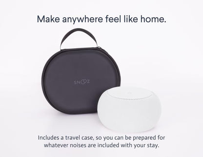 SNOOZ Pro White Noise Sound Machine - Natural Fan Noise, Non-Looping Sound, App Scheduler - Travel Case Included, Sleep Aid for Adults & Baby, 10 Volume Settings, Portable, Gift Registry - Cotton