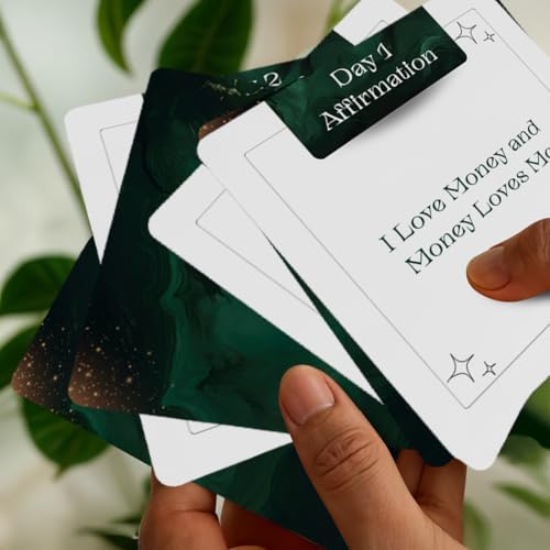 Money Manifestation Cards NLP Neuroscience Based 42 Positive Daily Affirmations and Journaling Prompt Deck Become Your Abundant Rich self Mindful Affirmations for Men and Women