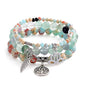 Tree of Life Yoga Healing Stone Bracelets,Multilayer Lotus Chakra Stone Reiki Bracelet Sets,Anxiety Crystal Natural Stone,for Women Stress Relief - style: Shoushan Stone+Fluorite