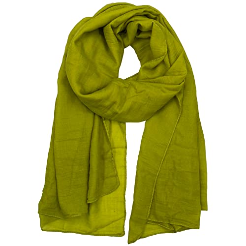 Women's Cotton Scarves Lady Light Soft Fashion Solid Scarf Wrap Shawl - color: Armygreen