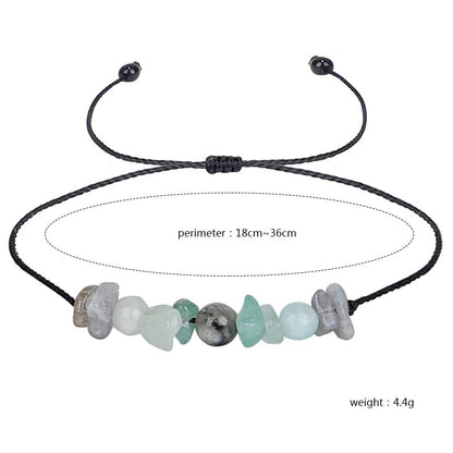 COLORFUL BLING Handmade Healing Chakra Beaded Bracelet with Spiritual Meaningful Card Crystal Natural Stone Strand Bracelet for Women Reiki Yoga Meditation Jewelry Protection Gifts - color: light