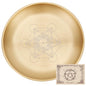 CREATCABIN Hexagram Tarot Altar Plate Ritual Burning Candle Holder Aromatherapy Tray Bowls Offering Incense Ceremony Plate with Altar Card Home Decor for Witchcraft Wiccan Wedding Golden 5.55 Inch - style: Hexagram